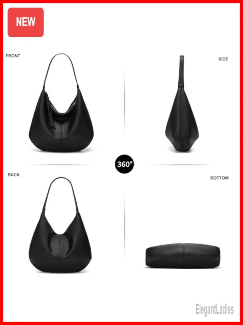 Slouchy Hobo Tote Bag Women Large Vegan Leather Shoulder Purse Satchel